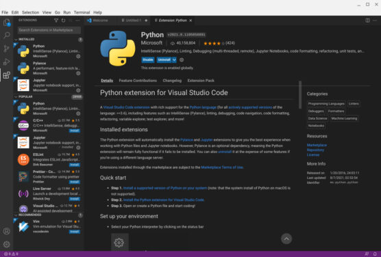 ChromebookでVisual Studio Code