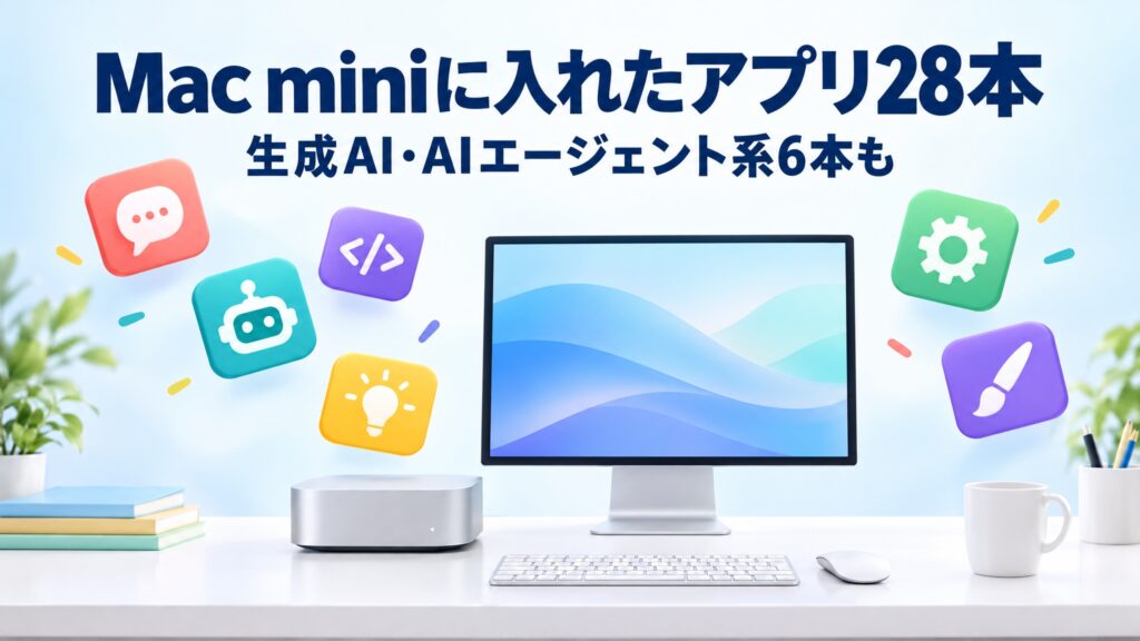 Mac miniに入れたアプリ28本のアイキャッチ