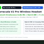 Razer Barracuda V2 Proワイヤレスヘッドセットの発表バナー（2.4GHz＆Bluetooth同時接続、ハイブリッドANC、7.1.4ch）